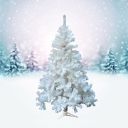 120CM-Knstlicher-Weihnachtsbaum-Einzigartiger-Christbaum-Tannenbaum-Kunstbaum-mit-Stnder-Grn-WEI-Wei-0